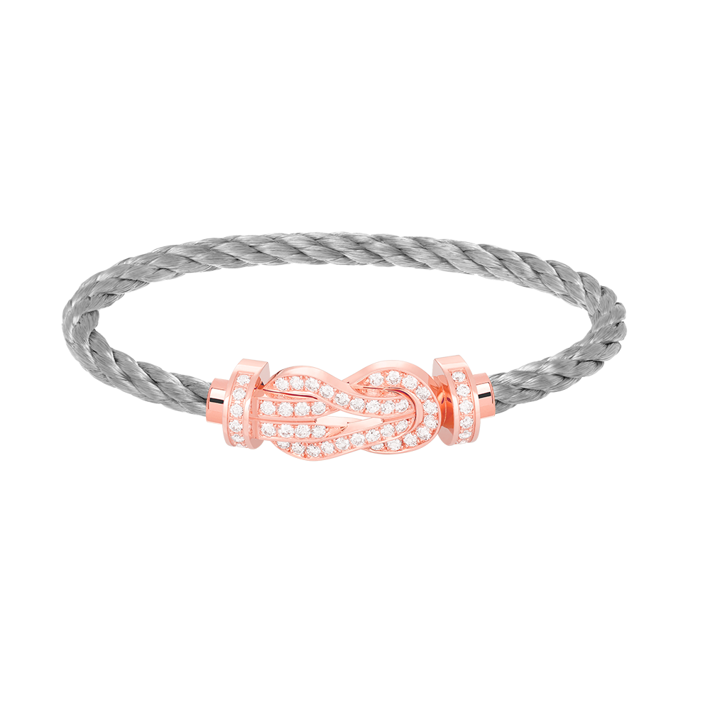 [Rose Jewels]CHANCE LARGE 8 FIGURE BUCKLE FULL DIAMOND BRACELET ROSE GOLD