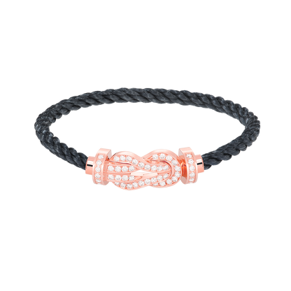 [Rose Jewels]CHANCE LARGE 8 FIGURE BUCKLE FULL DIAMOND BRACELET ROSE GOLD