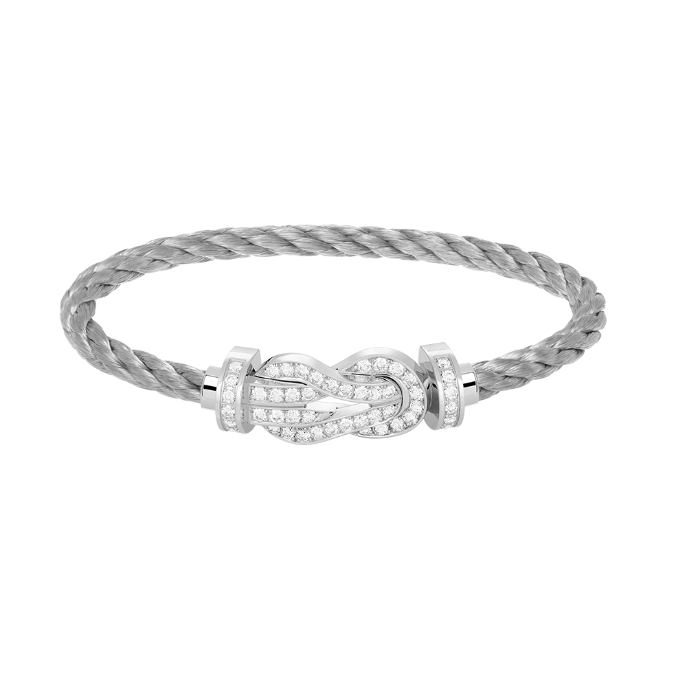 [Rose Jewels]CHANCE LARGE 8 FIGURE BUCKLE FULL DIAMOND BRACELET SILVER