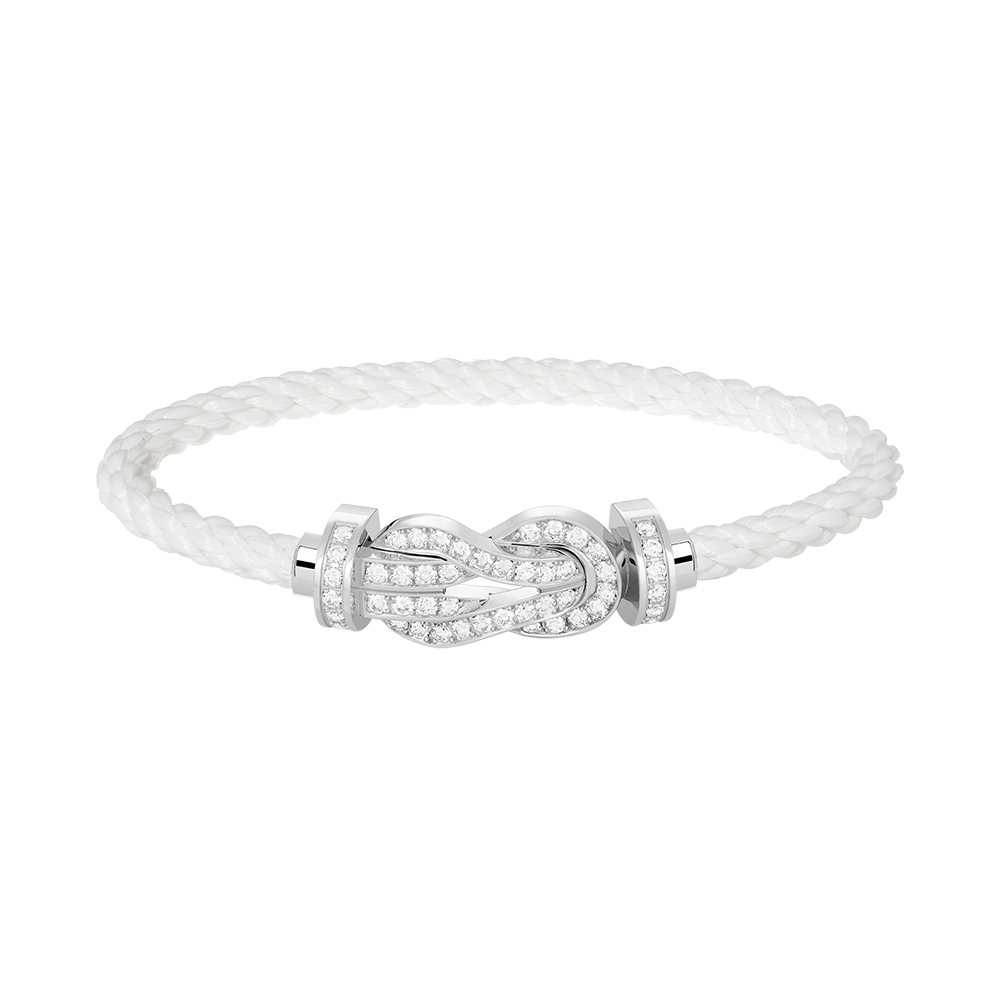 [Rose Jewels]CHANCE LARGE 8 FIGURE BUCKLE FULL DIAMOND BRACELET SILVER