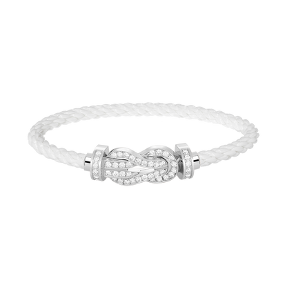 [Rose Jewels]CHANCE LARGE 8 FIGURE BUCKLE FULL DIAMOND BRACELET SILVER