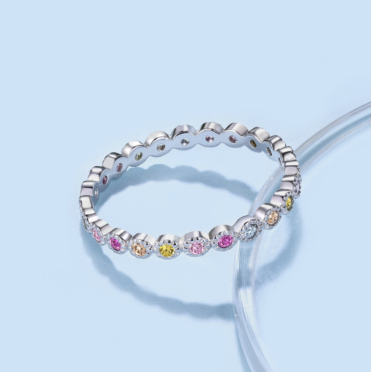 [Rose Jewels]Radiant Sparkling Round Cut Daily Ring