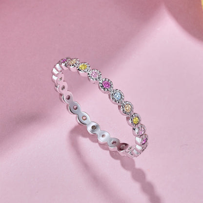 [Rose Jewels]Radiant Sparkling Round Cut Daily Ring