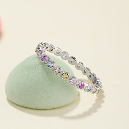 [Rose Jewels]Radiant Sparkling Round Cut Daily Ring