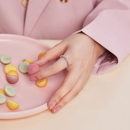 [Rose Jewels]Unique Scintillating Round Cut Daily Ring