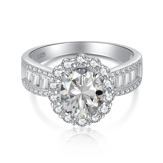 [Rose Jewels]1.5 Carat Dazzling Charming Oval Cut Banquet Ring