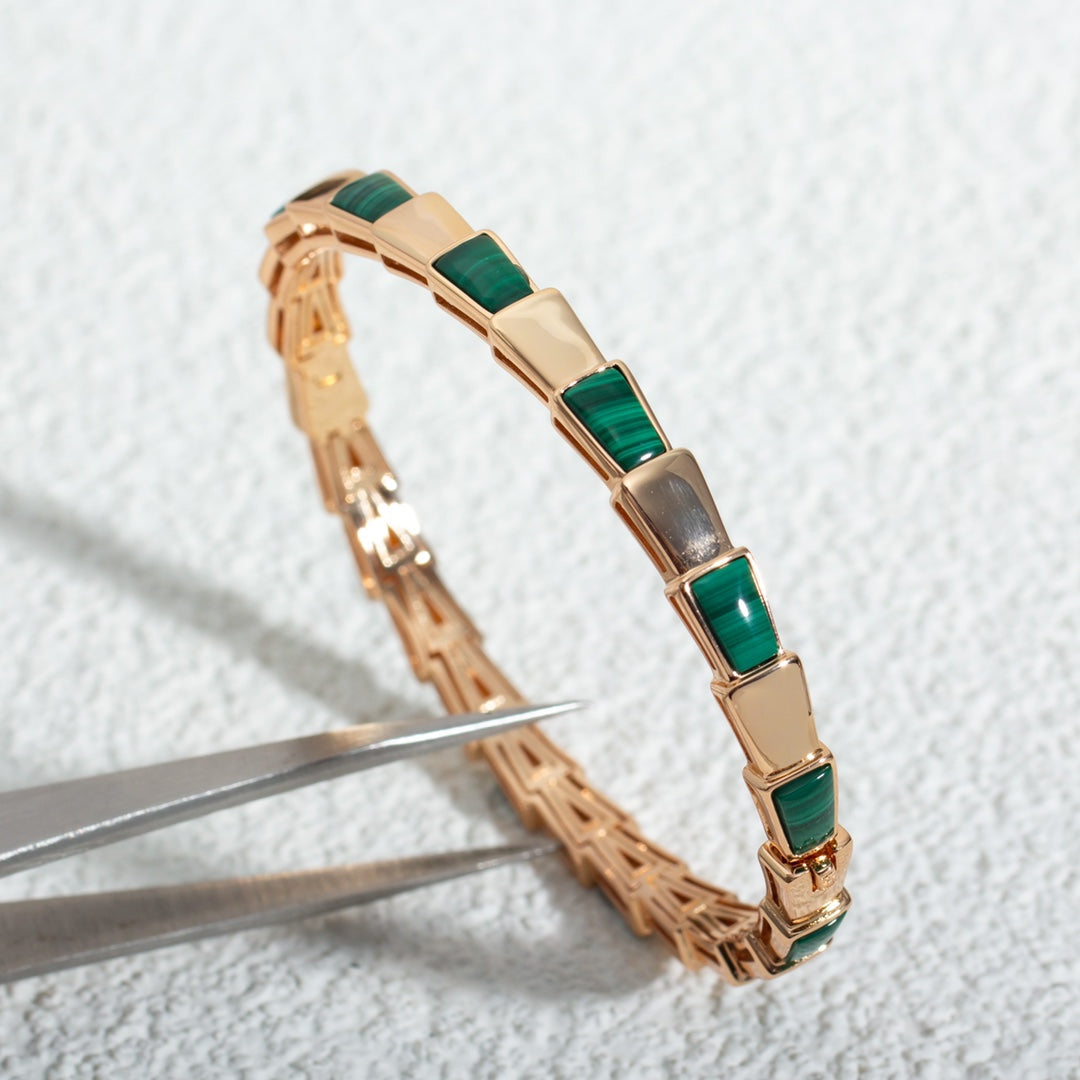 [Rose Jewels]SERPENTI BRACELET PINK GOLD MALACHITE