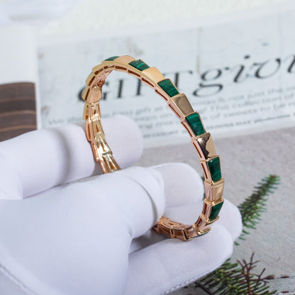 [Rose Jewels]SERPENTI BRACELET PINK GOLD MALACHITE