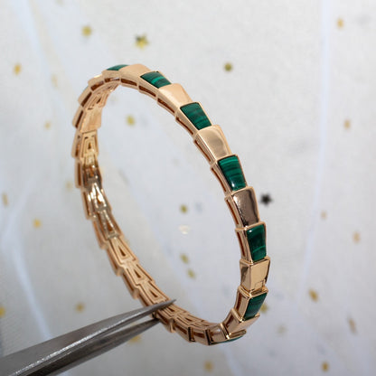 [Rose Jewels]SERPENTI BRACELET PINK GOLD MALACHITE