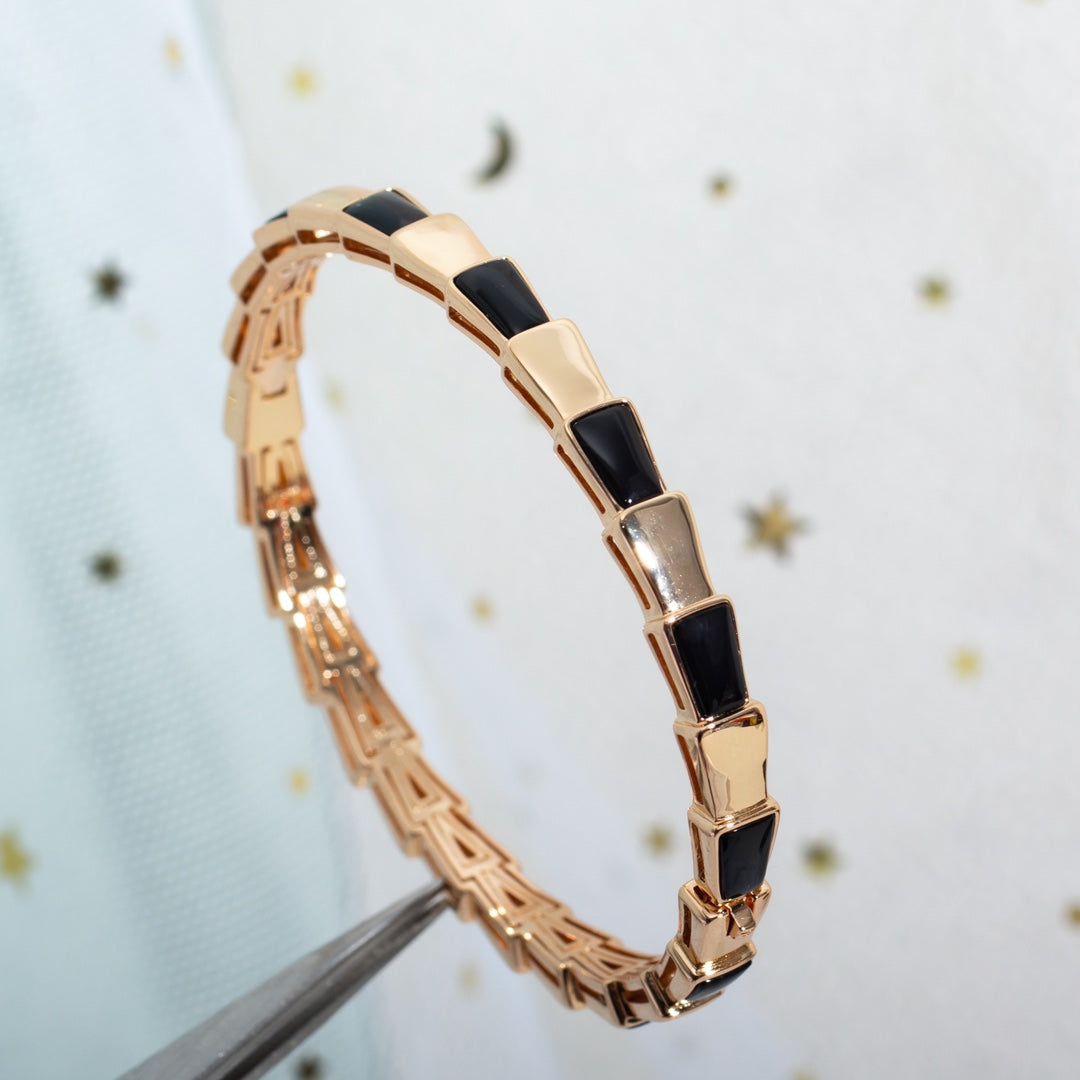 [Rose Jewels]SERPENTI BRACELET PINK GOLD ONYX