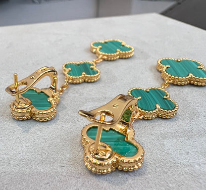 [ROSE]CLOVER MALACHITE 3 MOTIFS GOLD