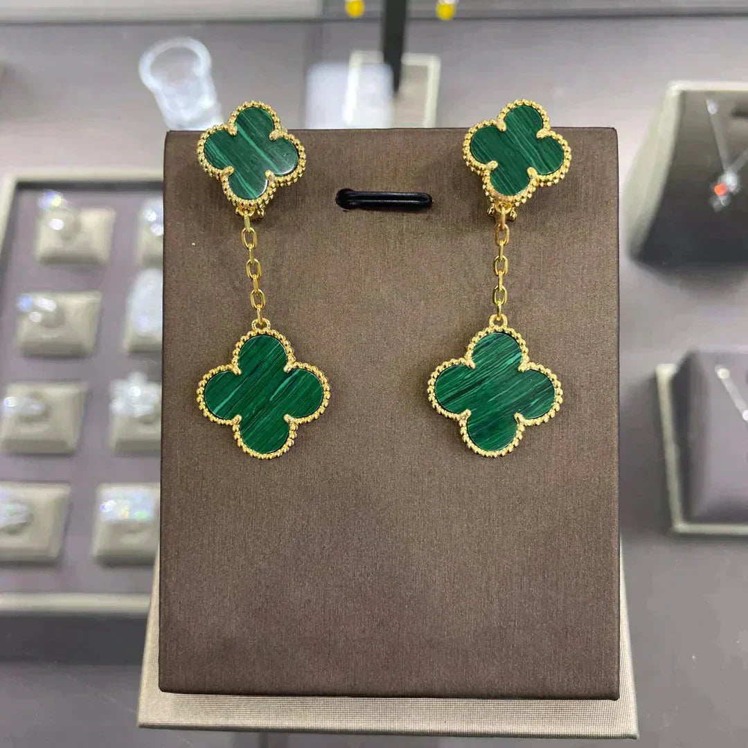 [ROSE]CLOVER 2 MOTIFS  EARRINGS (MULTIPLE CHOICESC