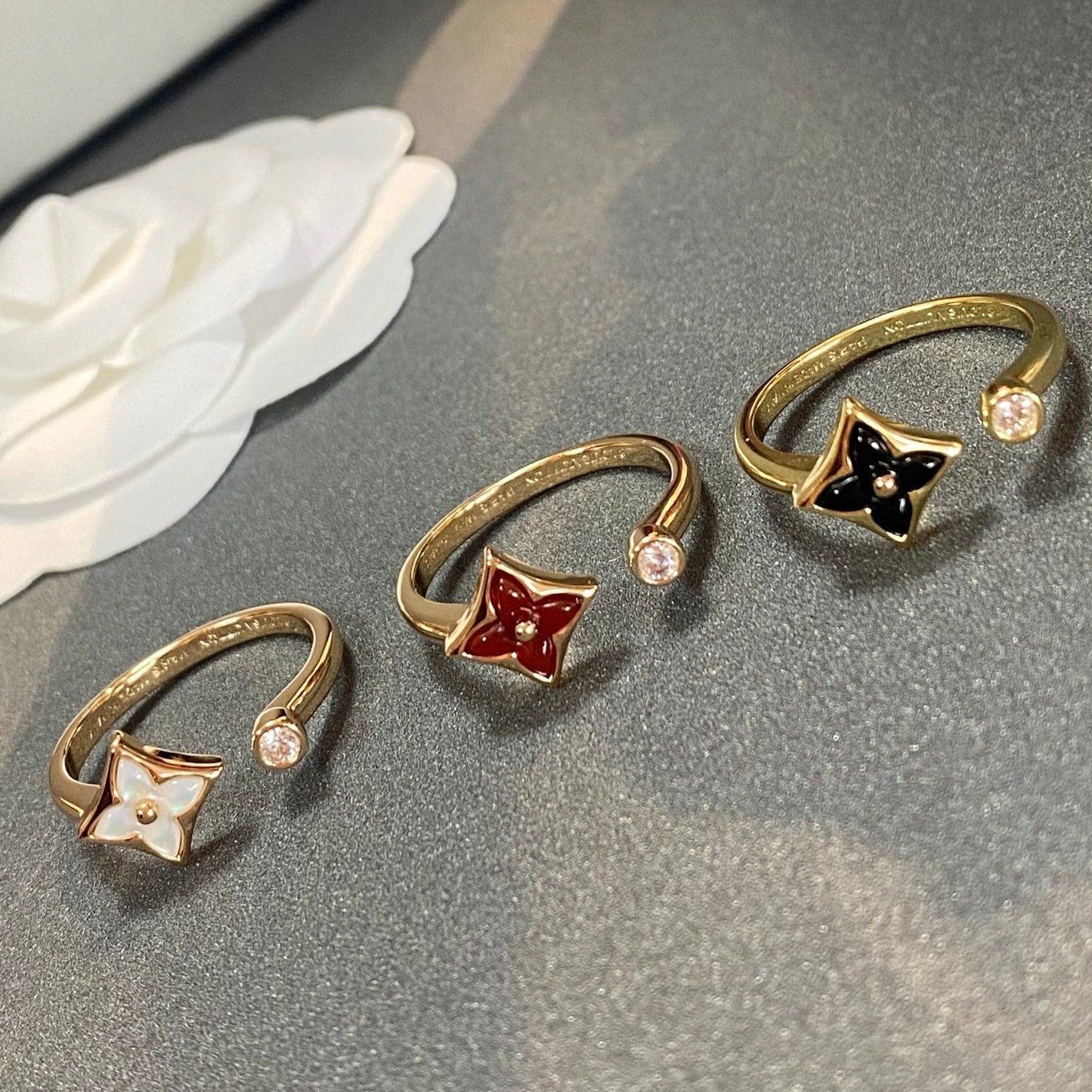 [Rose Jewels]STAR 1 DIAMOND OPEN RING