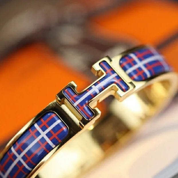 [Rose Jewels]H TARTAN BRACELET 12MM