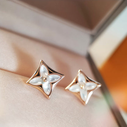 [Rose Jewels]STAR MOP PINK GOLD EARRINGS