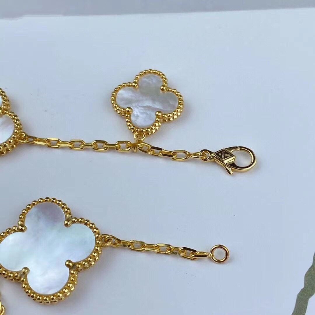 [ROSE]MAGIC CLOVER MOP GOLD BRACELET 5 MOTIFS