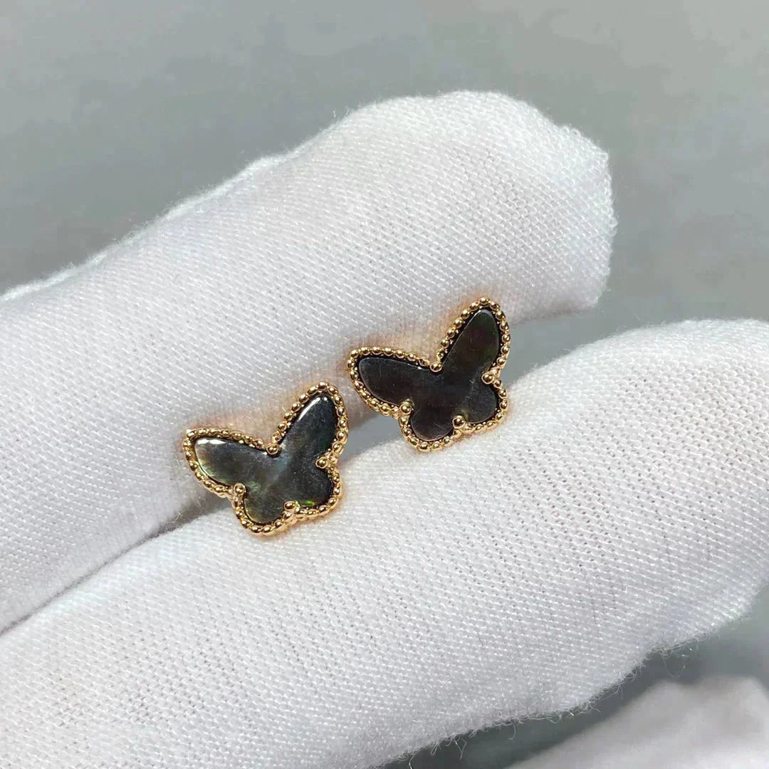 [ROSE]BUTTERFLY DARK MOP  EARRINGS