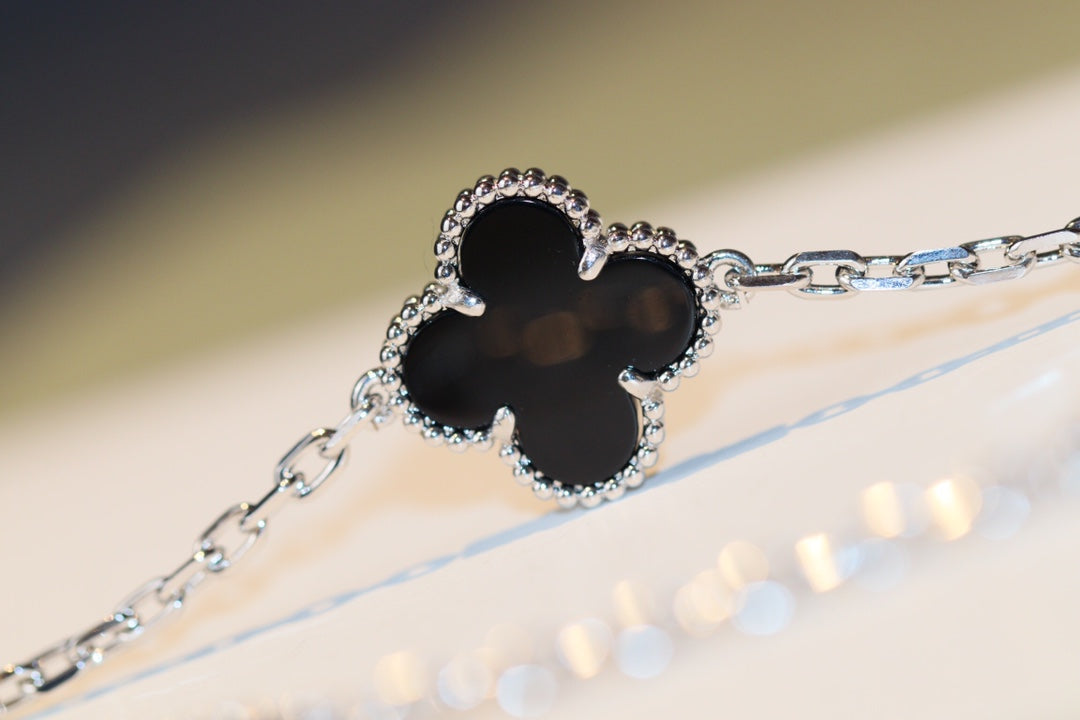 [ROSE]CLOVER 20 MOTIFS ONYX DIAMOND SILVER