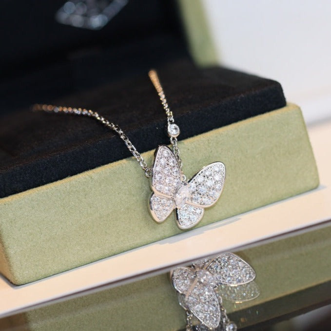 [ROSE]BUTTERFLY DIAMOND NECKLACE