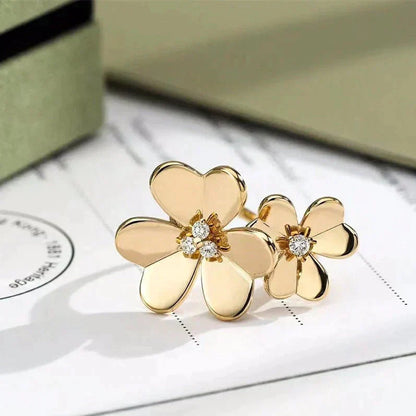 [ROSE]CLOVER COMOS GOLD DIAMOND RING