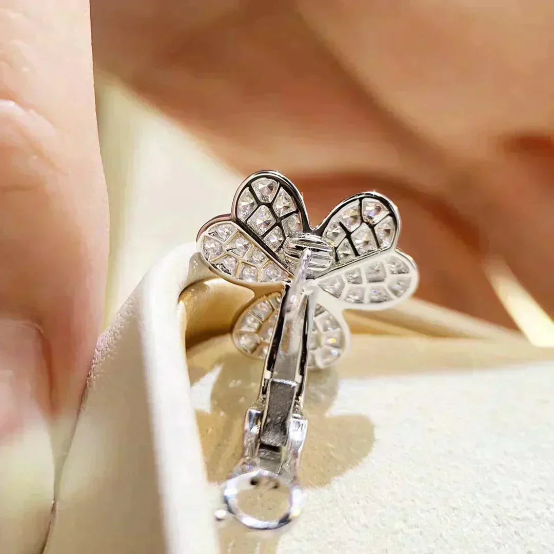 [ROSE]CLOVER COMOS DIAMOND EARRINGS SILVER