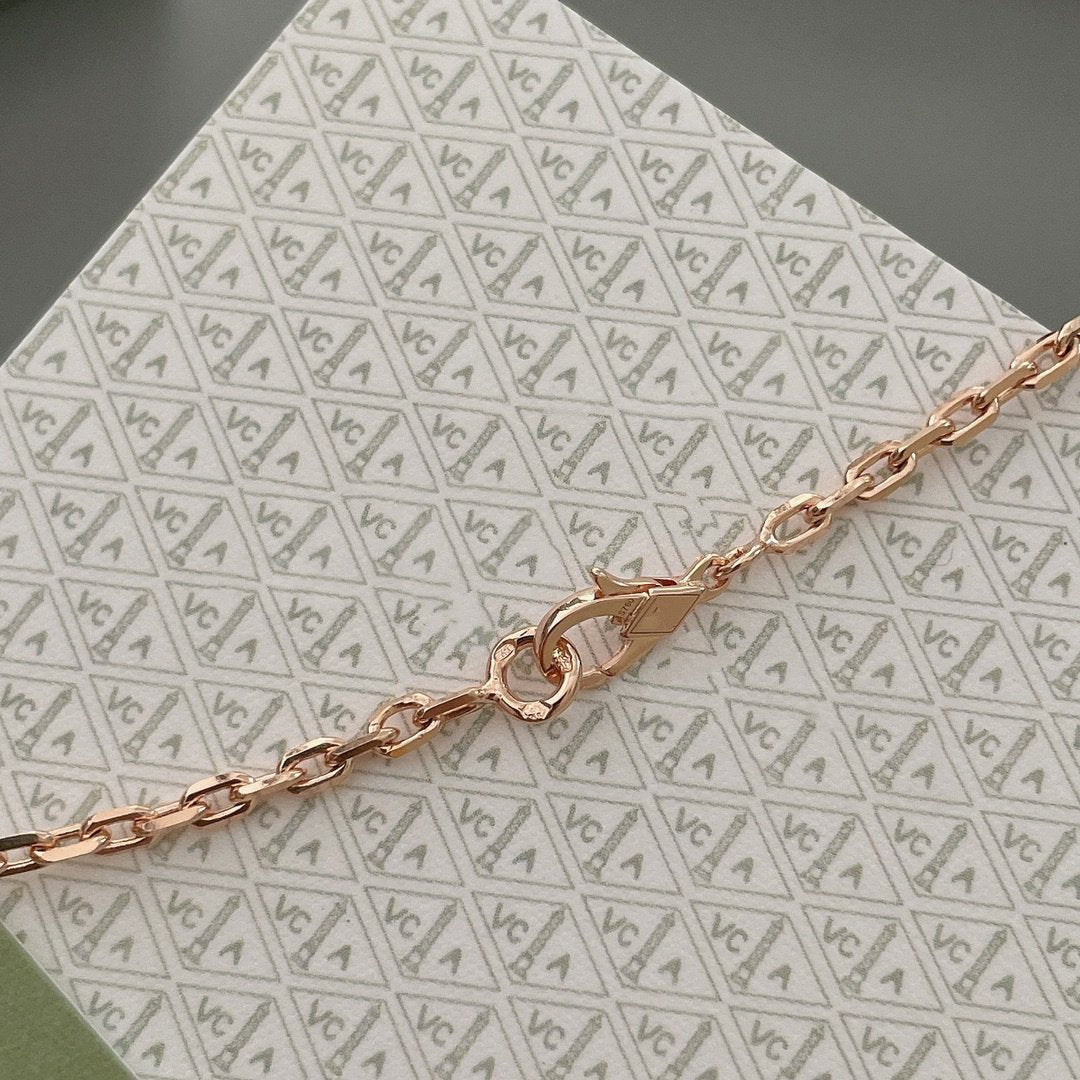 [ROSE]LUCKY SPRING 15 MOTIFS ROSE GOLD NECKLACE