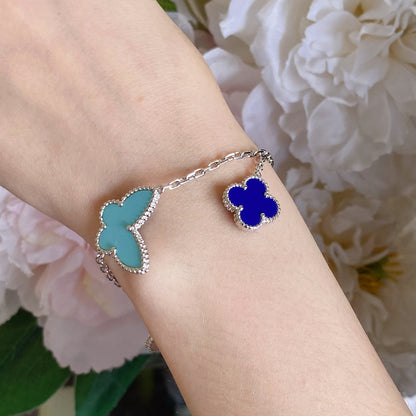 [ROSE]LUCKY SPRING SILVER BRACELET 4 MOTIF