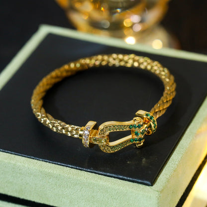 [Rose Jewels]FORCE 10 GOLD GREEN DIAMOND PAVED