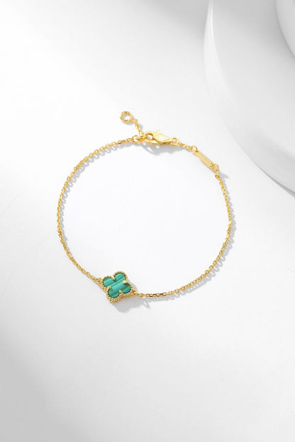 [ROSE]CLOVER BRACELET MALACHITE 1 MOTIF