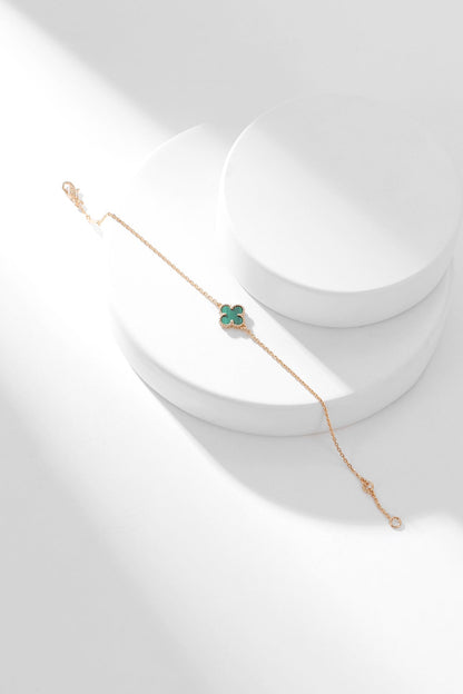 [ROSE]CLOVER BRACELET MALACHITE 1 MOTIF