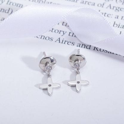 [Rose Jewels]VIDYLLE SILVER DIAMOND MINI DROP EARRINGS