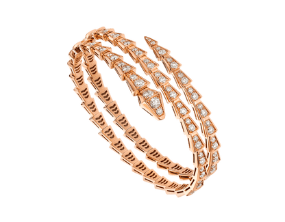 [Rose Jewels]SERPENTI BRACELET PINK GOLD DIAMOND DOUBLE ROW