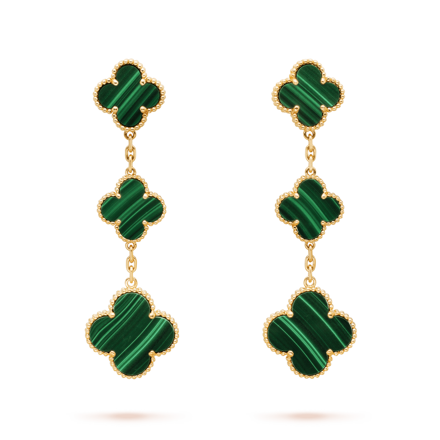 [ROSE]CLOVER MALACHITE 3 MOTIFS GOLD