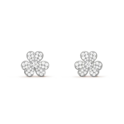 [ROSE]CLOVER COMOS DIAMOND EARRINGS SILVER