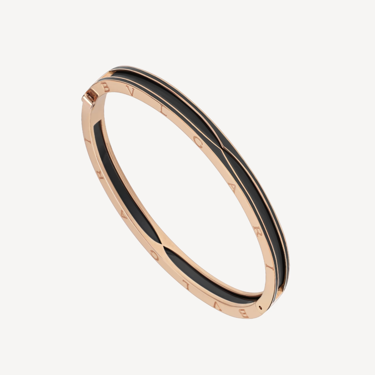 [Rose Jewels]ZERO 1 PINK GOLD WITH MATTE BLACK CERAMIC BRACELET