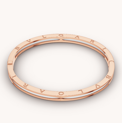 [Rose Jewels]ZERO 1 PINK GOLD WITH WHITE CERAMIC BRACELET