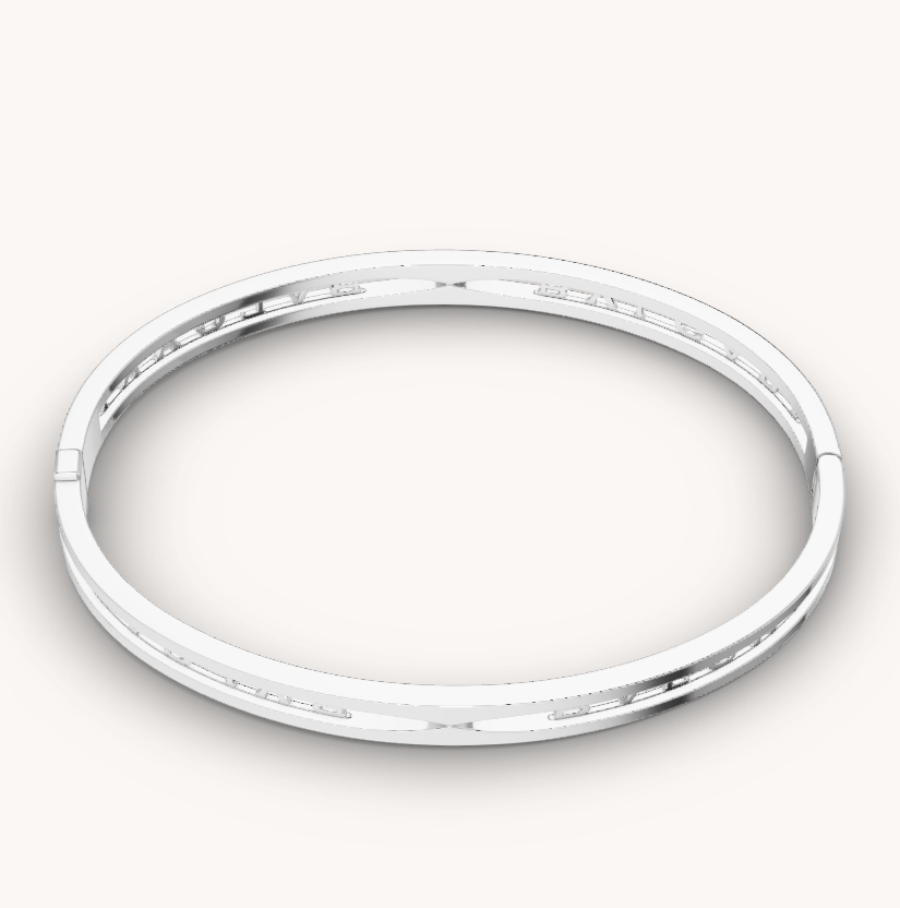 [Rose Jewels]ZERO 1 SPIRAL LOGO SILVER BRACELET