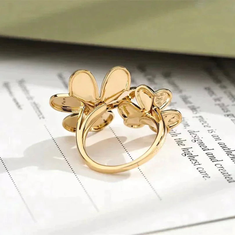 [ROSE]CLOVER COMOS GOLD DIAMOND RING