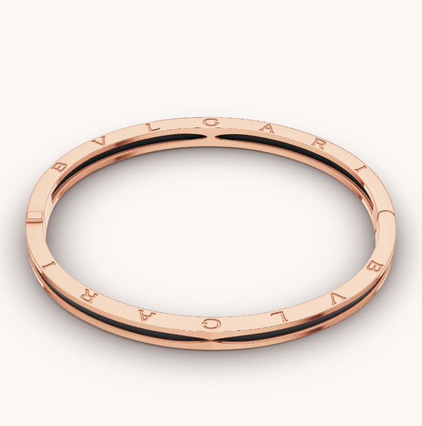 [Rose Jewels]ZERO 1 PINK GOLD WITH BLACK CERAMIC BRACELET