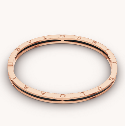 [Rose Jewels]ZERO 1 PINK GOLD WITH BLACK CERAMIC BRACELET