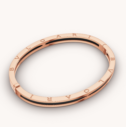 [Rose Jewels]ZERO 1 PINK GOLD WITH BLACK CERAMIC BRACELET