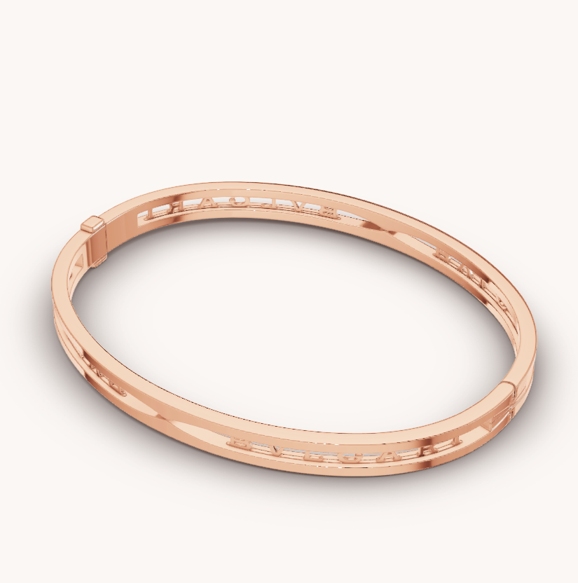 [Rose Jewels]ZERO 1 SPIRAL LOGO PINK GOLD BRACELET