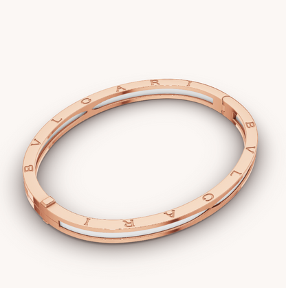 [Rose Jewels]ZERO 1 PINK GOLD WITH WHITE CERAMIC BRACELET