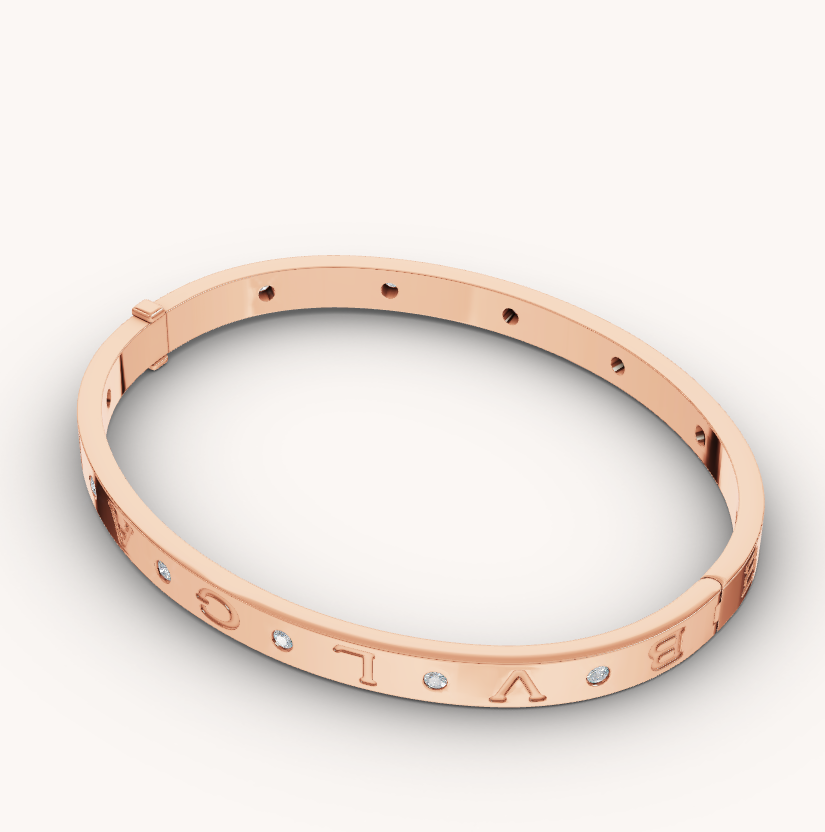 [Rose Jewels]ZERO 1 PINK GOLD 12 DIAMONDS BRACELET