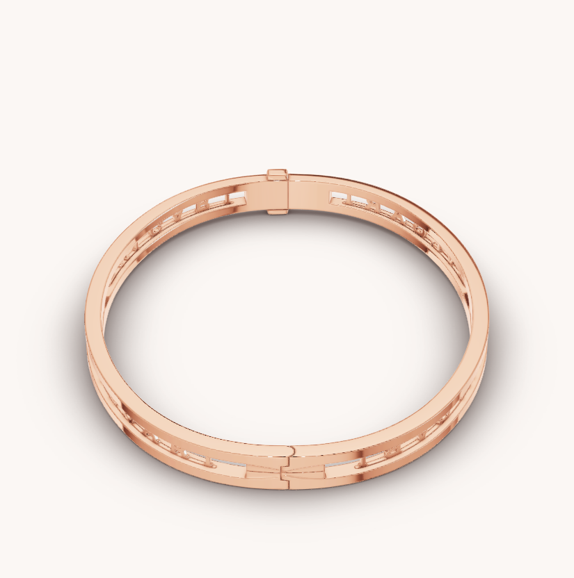 [Rose Jewels]ZERO 1 SPIRAL LOGO PINK GOLD BRACELET