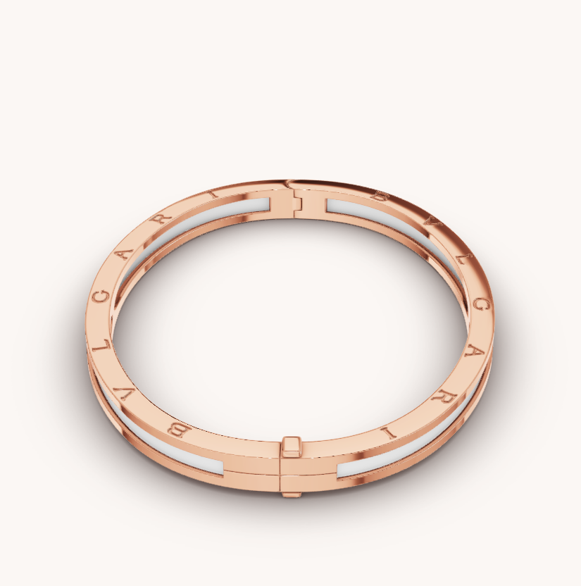 [Rose Jewels]ZERO 1 PINK GOLD WITH WHITE CERAMIC BRACELET