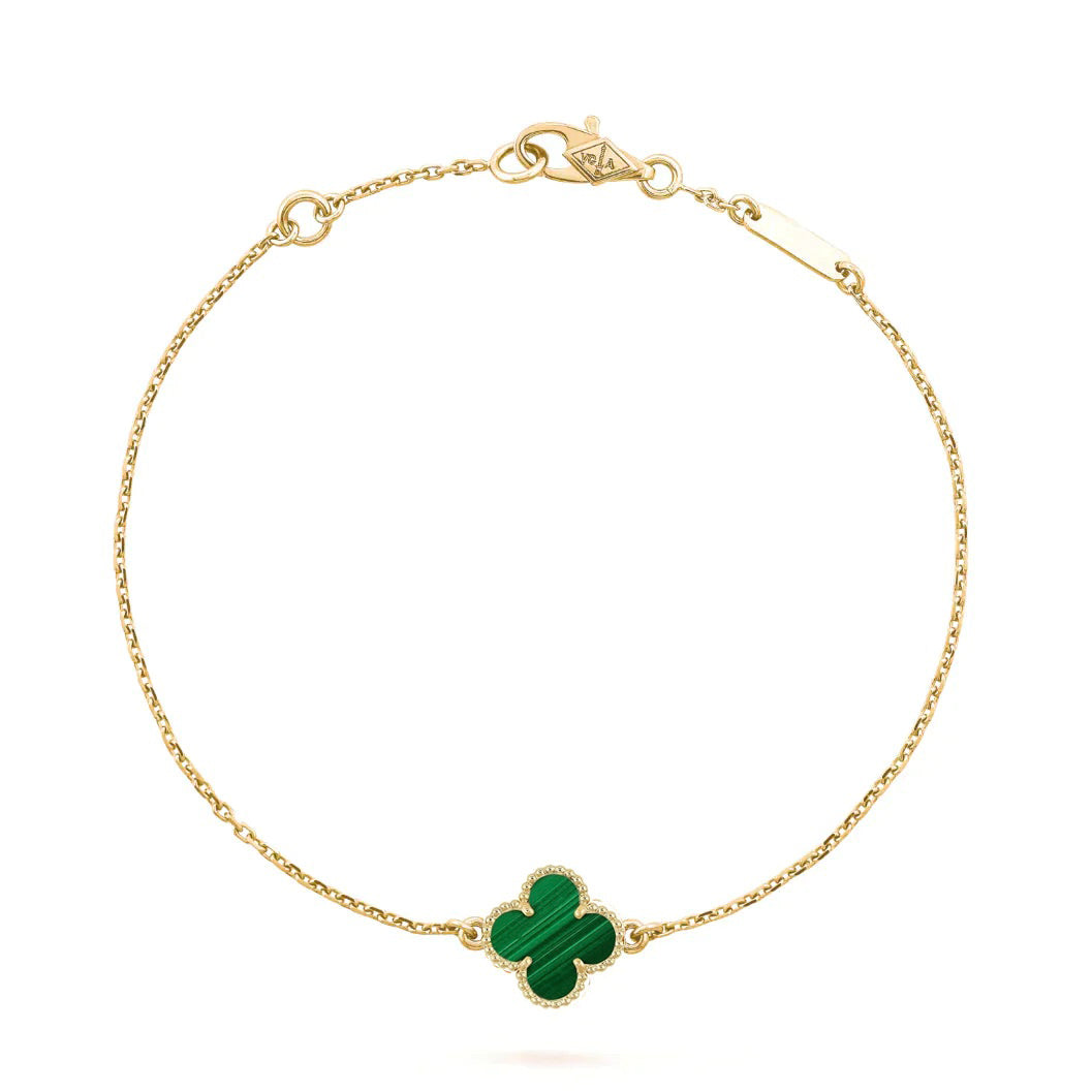 [ROSE]CLOVER BRACELET MALACHITE 1 MOTIF