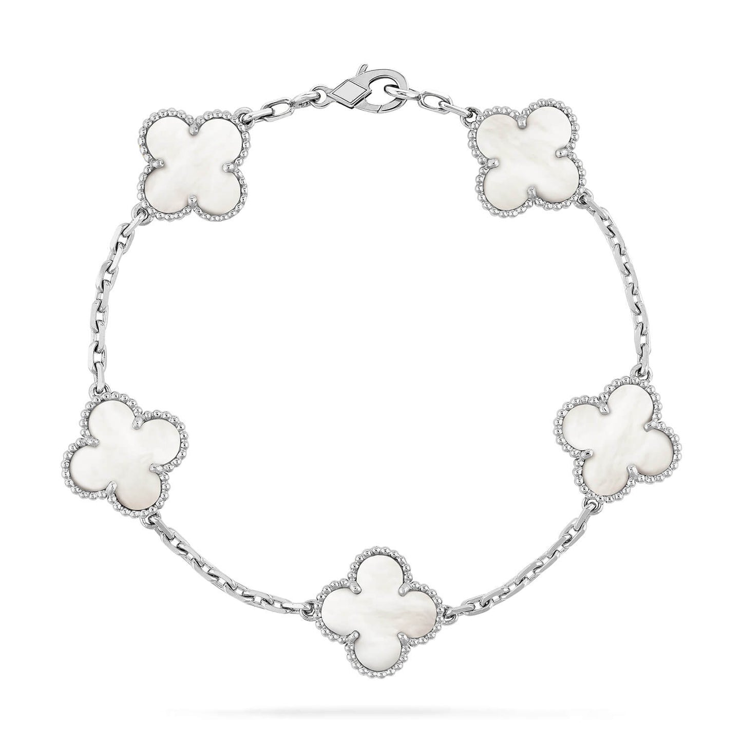 [ROSE]CLOVER SILVER MOP 5 MOTIF BRACELET