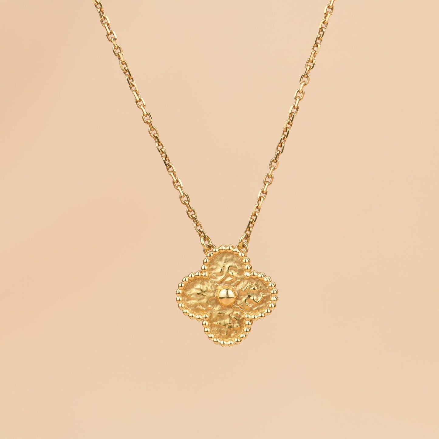 [ROSE]CLOVER 15MM  BRONZING NECKLACE