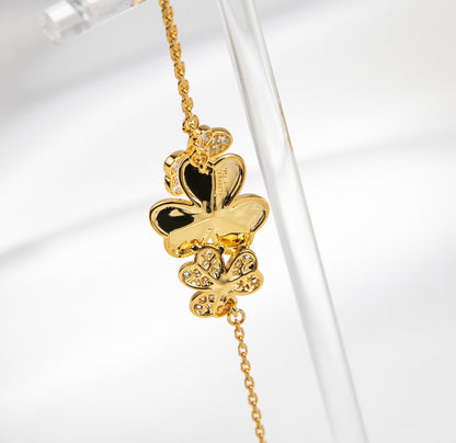 [Meteor Jewellery] 5 Flower Gold Flower Diamond Bracelet